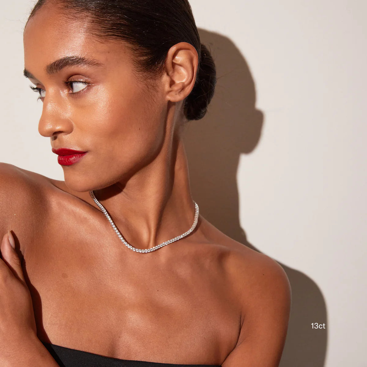 White Sapphire Tennis Necklace