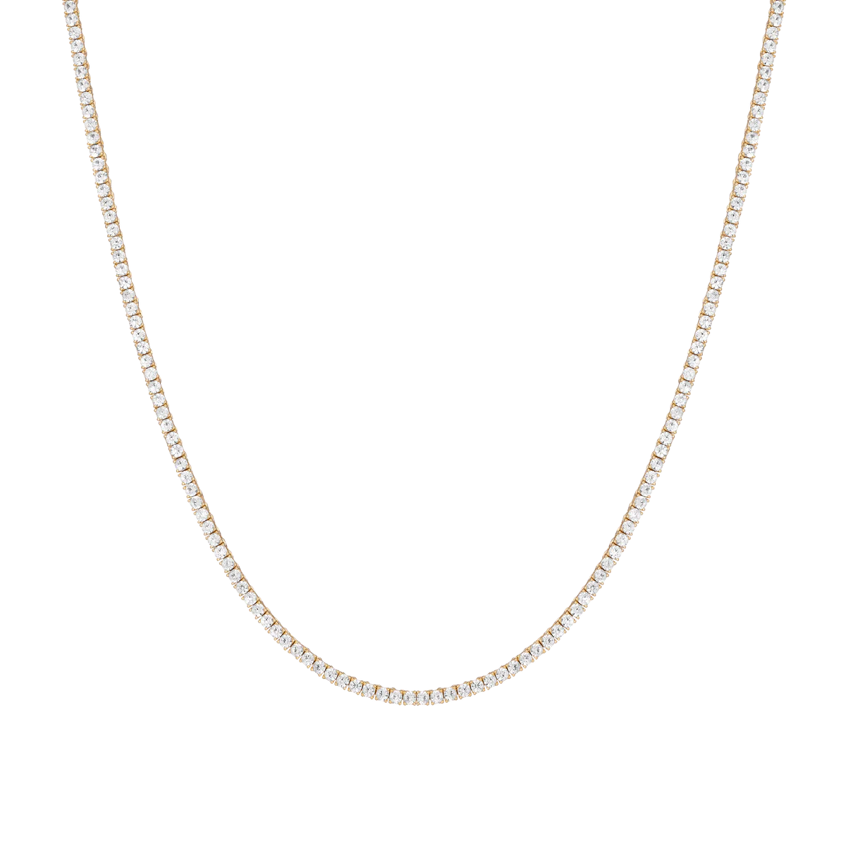White Sapphire Tennis Necklace