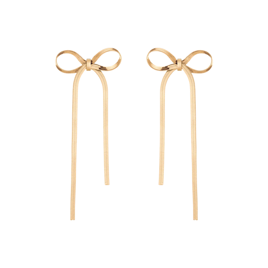 Herringbone Bow Earrings