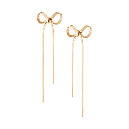 Herringbone Bow Earrings