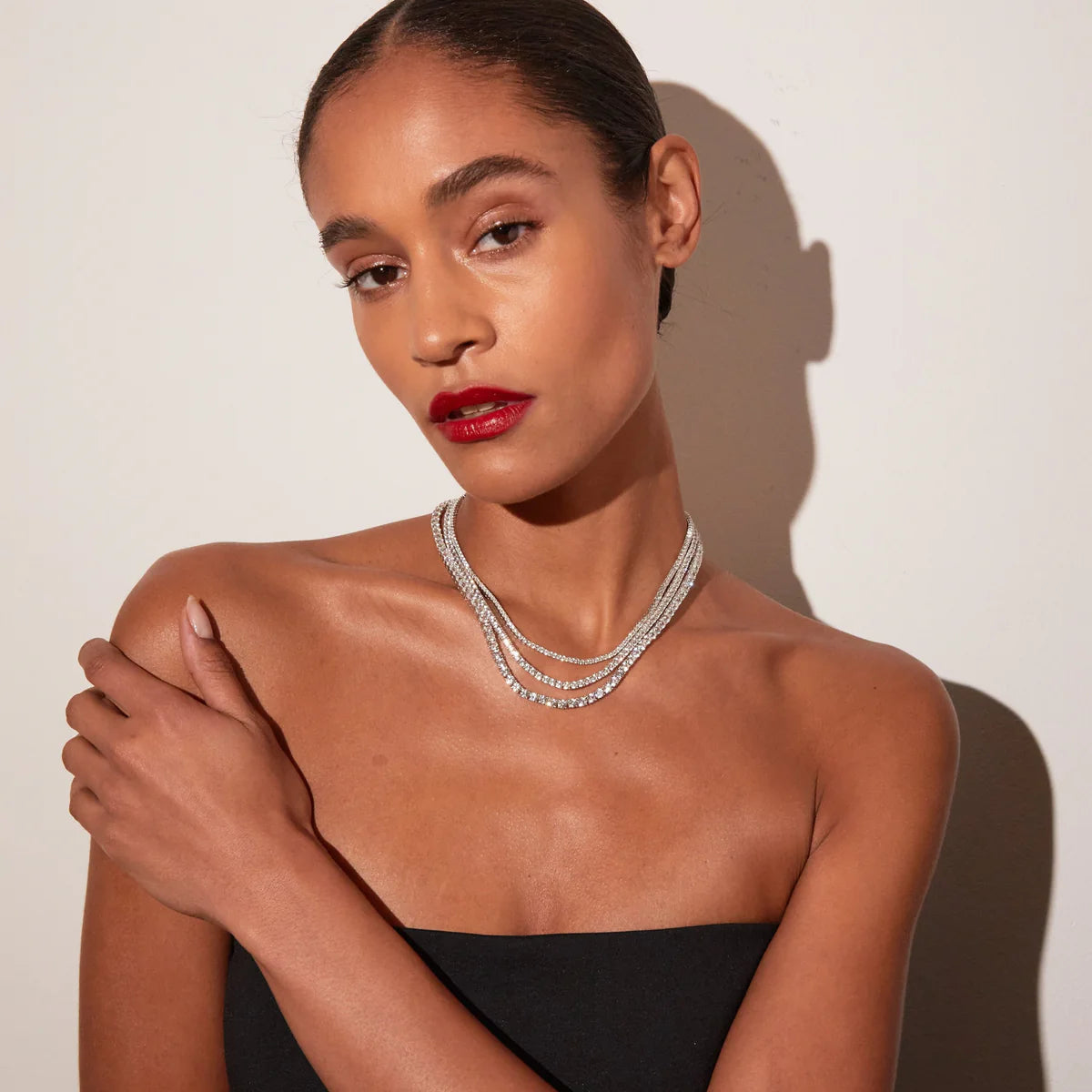 White Sapphire Tennis Necklace